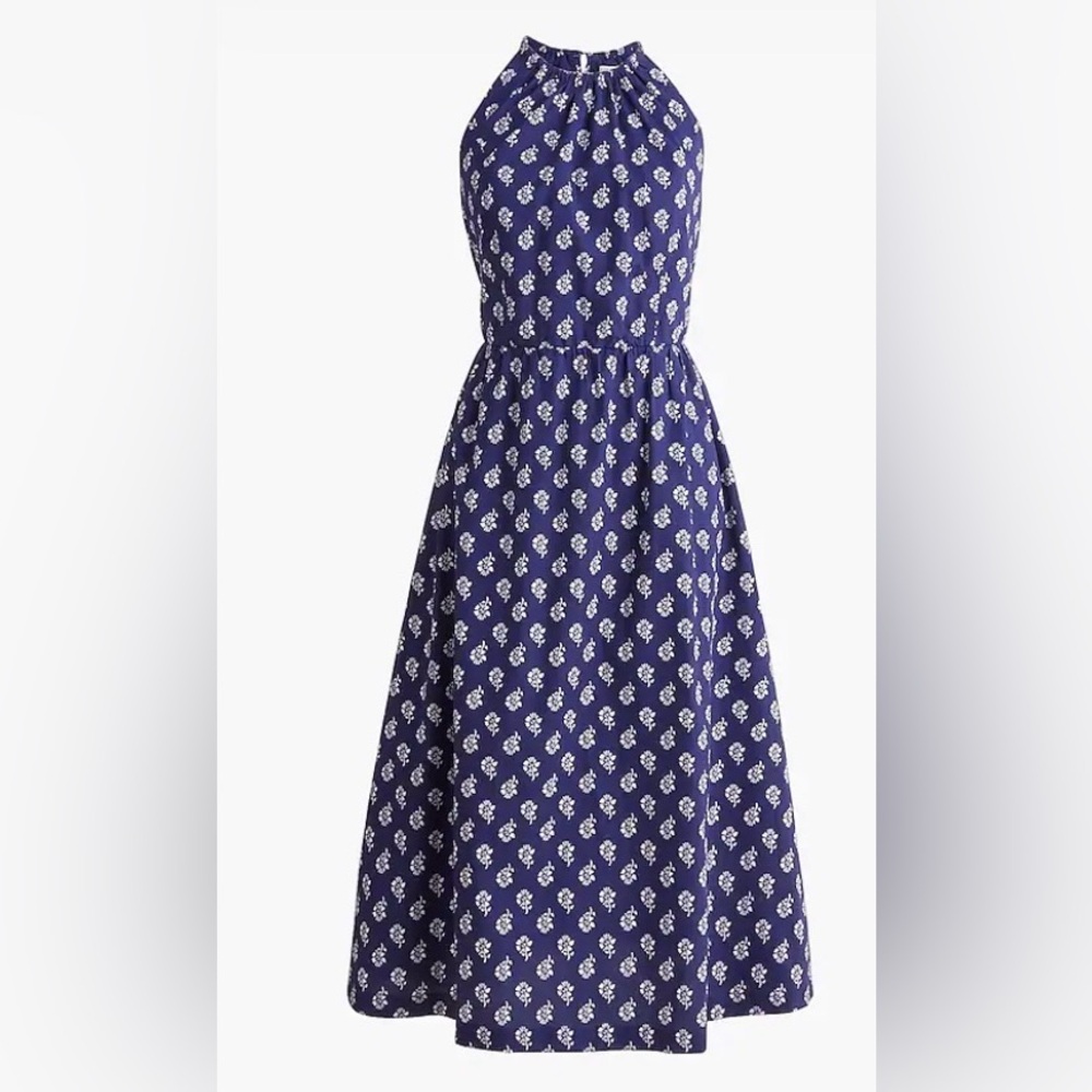 NWT JCrew Factory Strappy poplin halter dress